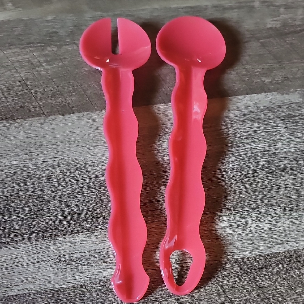 Pink Salad Serving Utensils